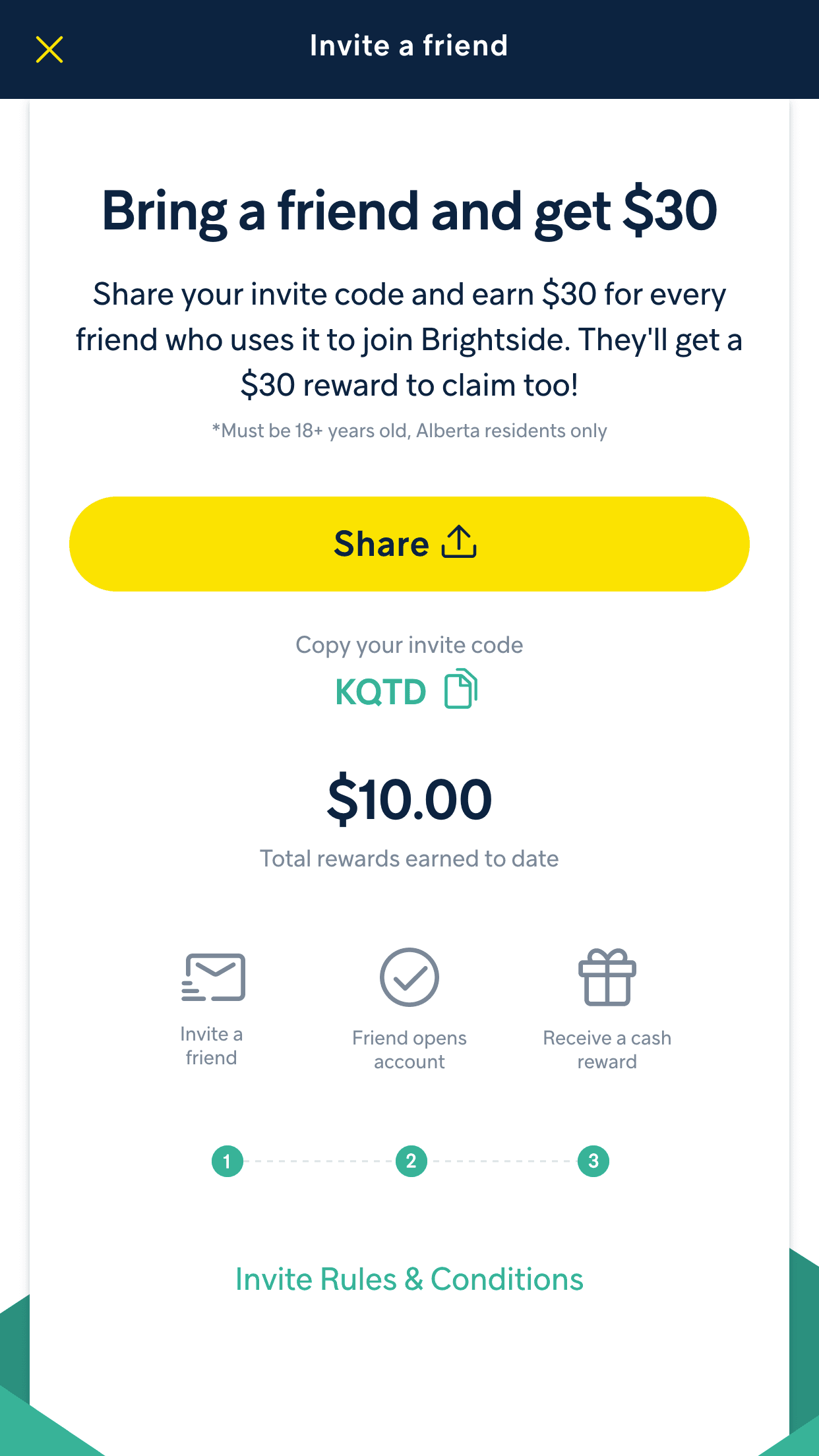 Brightside app screenshot 1